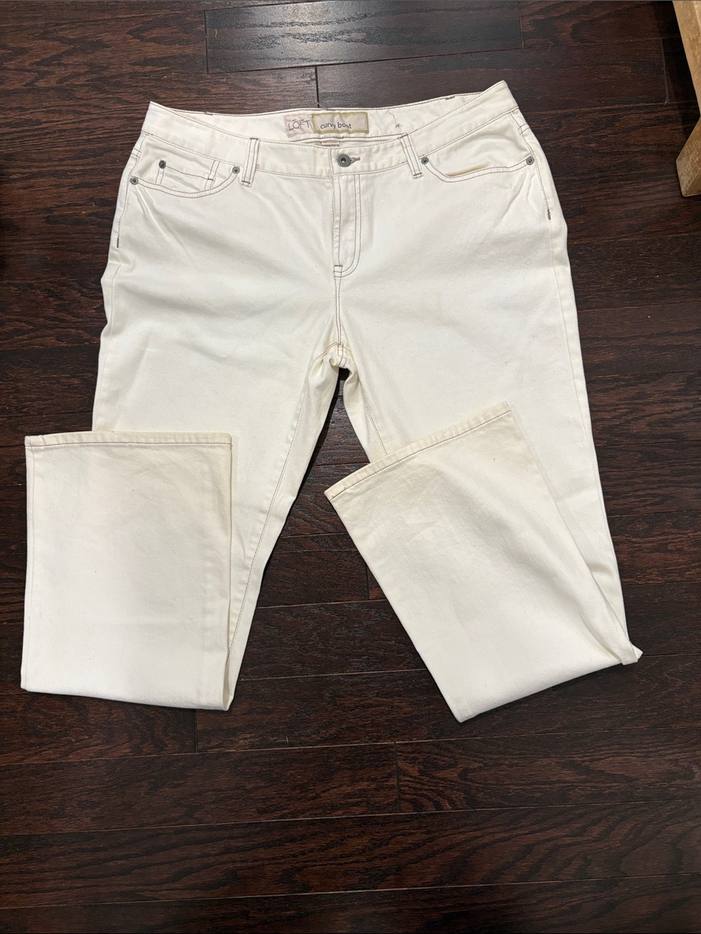 LOFT Cream Straight Leg Women's Jeans